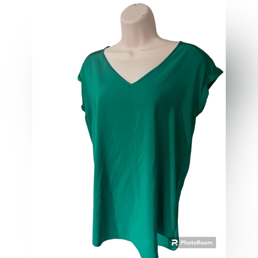Express size small dressy flowy green top.